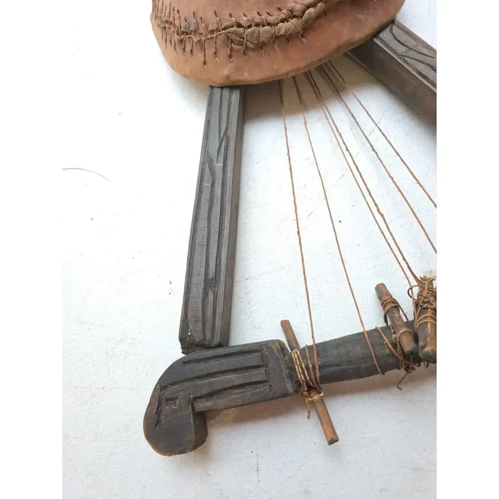 Vintage African Ethiopian String Musical Instrument Folkart